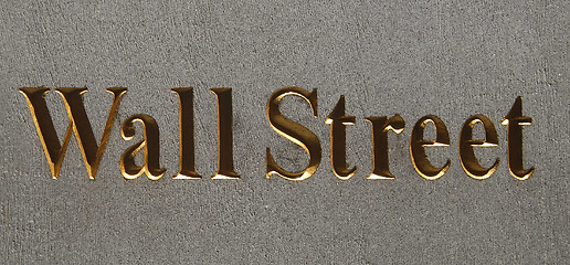 Image showing Wall Street plaque