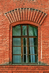 Image showing Window in a brick wall.