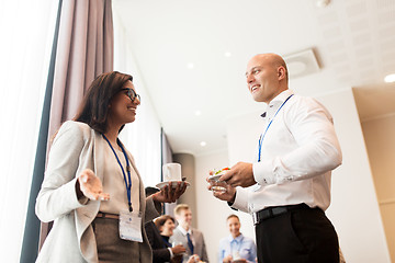 Image showing happy business team at international conference