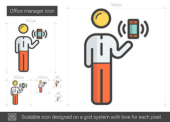 Image showing Office manager line icon.