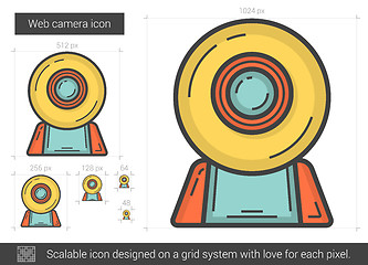 Image showing Web camera line icon.