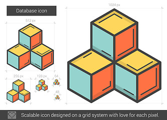 Image showing Database line icon.