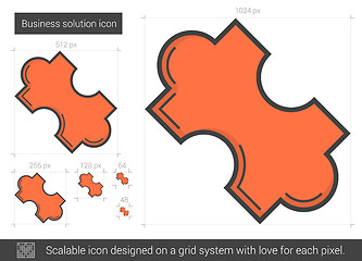 Image showing Business solution line icon.