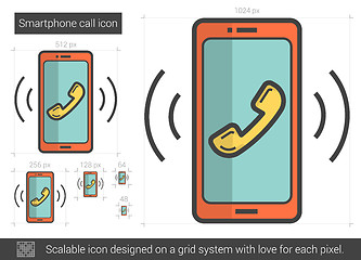 Image showing Smartphone line icon.