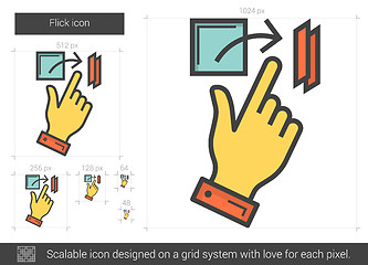 Image showing Flick line icon.