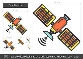 Image showing Satellite line icon.