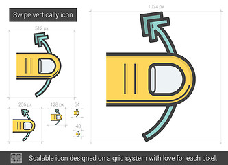 Image showing Swipe vertically line icon.