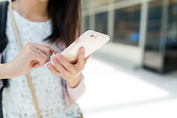 Image showing Woman use of mobile phone