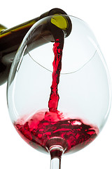 Image showing The red wine jet