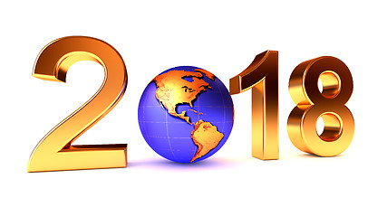 Image showing Year 2018 Earth. America view