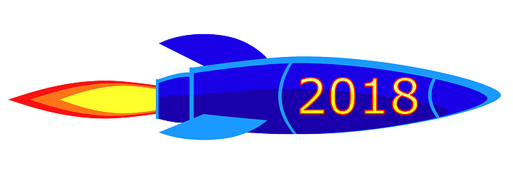 Image showing 2018 new year's rocket