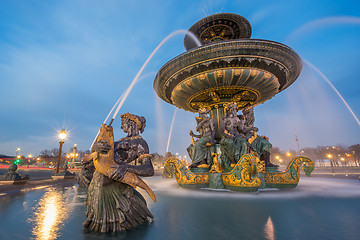 Image showing Fountain at Place de la Concorde in Paris 