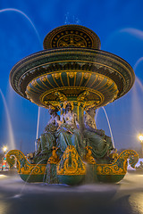 Image showing Fountain at Place de la Concorde in Paris France 