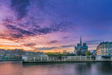 Image showing Notre Dame de Paris at Twilight