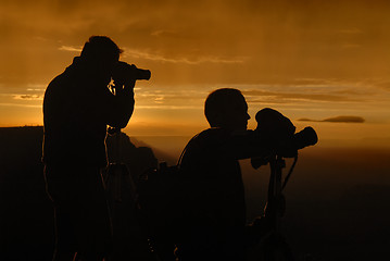 Image showing Photographers silhouette