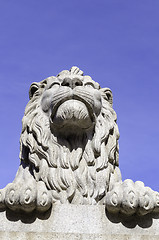 Image showing Lion made of stone - Oslo