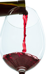 Image showing The red wine jet