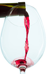 Image showing The red wine jet