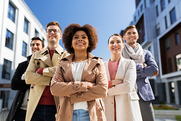 Image showing international group of people on city street