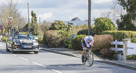 Image showing The Cyclist Edward Theuns - Paris-Nice 2016