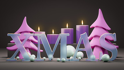 Image showing four candles for christmas time