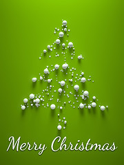 Image showing green merry christmas tree