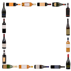 Image showing Wine bottles composition