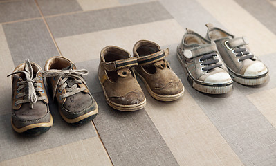 Image showing small shoes on floor