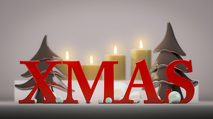 Image showing four candles for christmas time