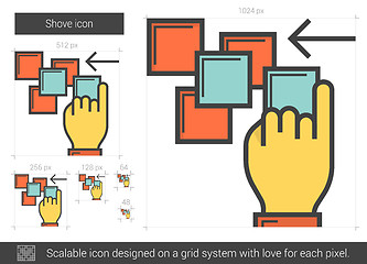 Image showing Shove line icon.