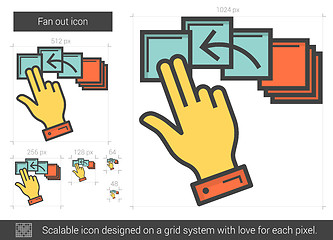 Image showing Fan out line icon.