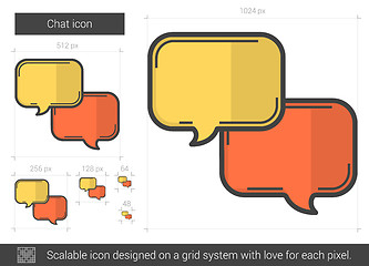 Image showing Chat line icon.