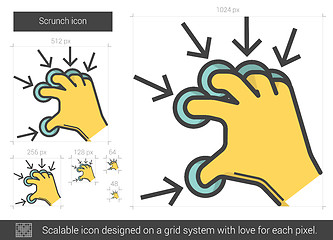 Image showing Scrunch line icon.
