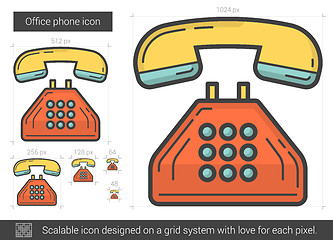 Image showing Office phone line icon.