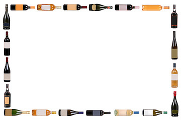 Image showing Wine bottles composition