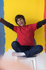 Image showing Portrait of a happy young boy