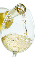 Image showing The white wine jet