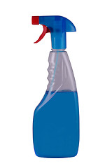 Image showing Blue spray isolated