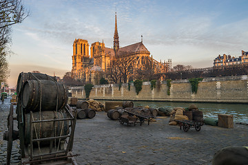 Image showing Old Paris docks