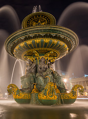 Image showing Fountain at Place de la Concorde in Paris 