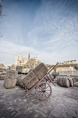 Image showing Docks of Notre Dame Cathedral in Paris 