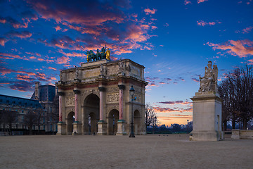 Image showing Arc de Triomphe at the Place du Carrousel in Paris 