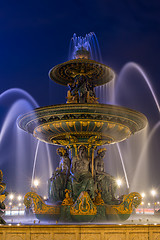 Image showing Fountain at Place de la Concorde in Paris France 
