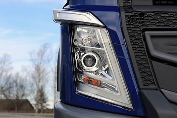 Image showing The Headlight of Volvo FH Truck