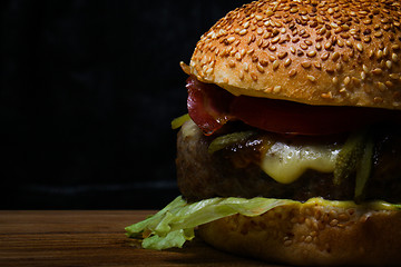 Image showing Dark Burger