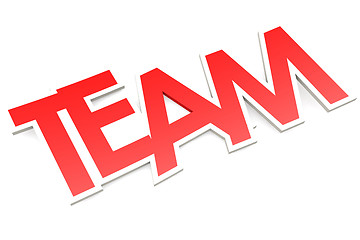 Image showing Team word with white border