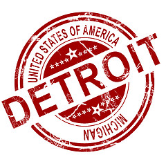 Image showing Detroit stamp with white background