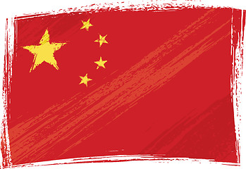 Image showing Grunge China flag