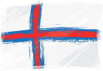 Image showing Grunge Faroe Islands flag