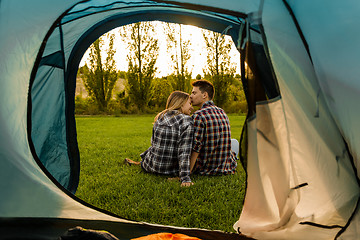 Image showing We love camping